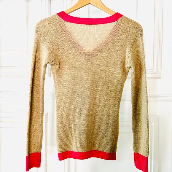 Prada Beige/Hot Pink Wool Sweater Size 36IT/XS - Picture 3 of 7